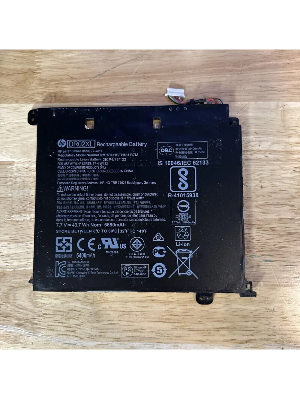 859027-421 DR02XL OEM HP BATTERY  7.7V 43.7WH CHROMEBOOK  11-V010WM (A)(DE112)